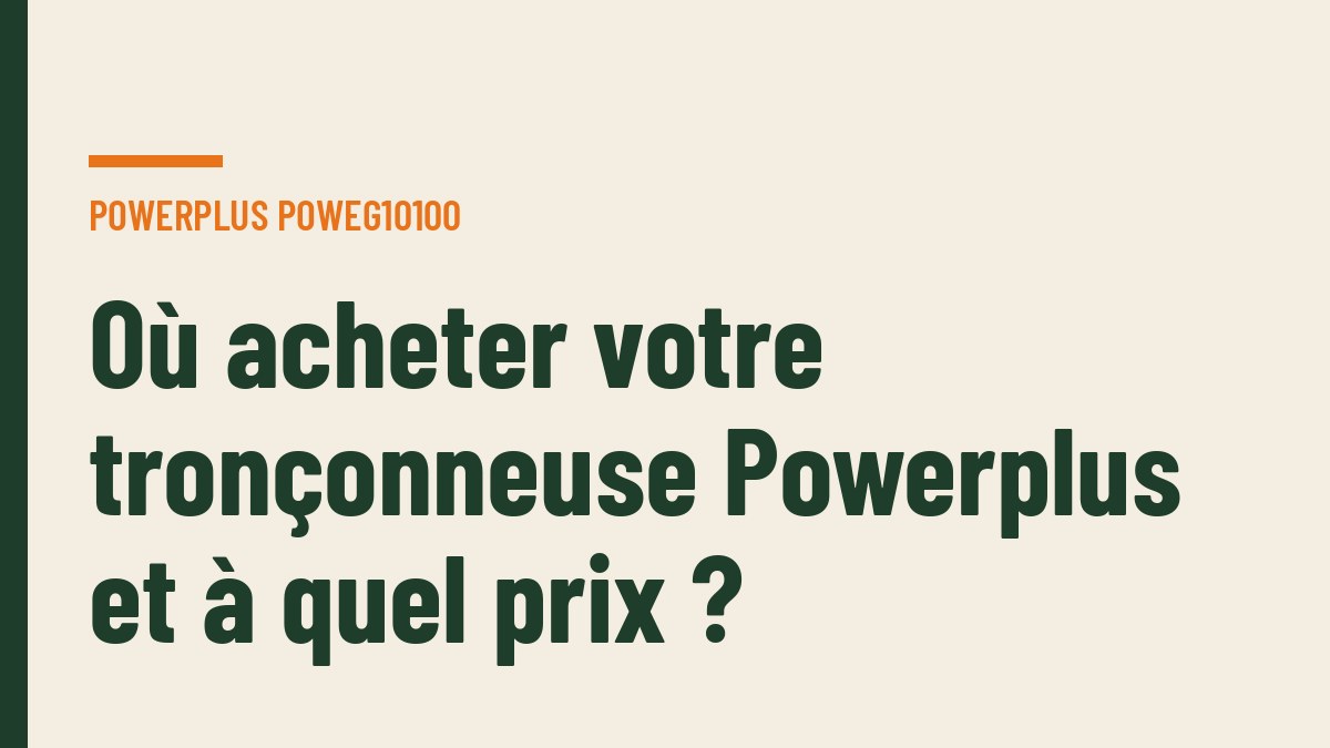 Où acheter votre tronçonneuse Powerplus et à quel prix ?